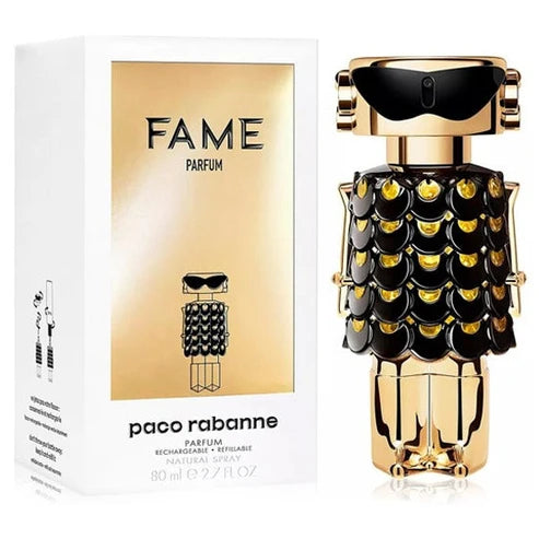 Fame Parfum Rabanne Para Mujer 80 ml - frasco y presentación