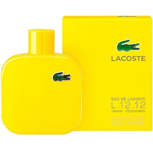 Lacoste L.12.12 Yellow Para Hombre 100 ml - frasco y presentación