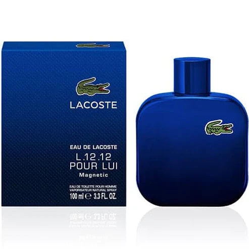 Lacoste Pour Homme L.12.12. Magnetic Para Hombre 100 ml - frasco y presentación