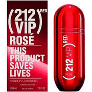 212 VIP Rosé Red Carolina Herrera Para Mujer 80 ml - frasco y presentación