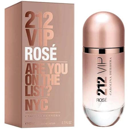212 Vip Rose Carolina Herrera Para Mujer 80 ml - frasco y presentación