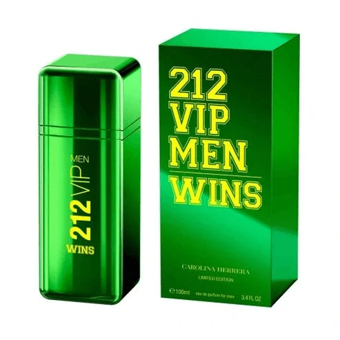 212 VIP Men Wins Carolina Herrera Para Hombre 100 ml - frasco y presentación