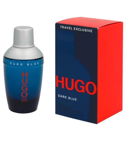 Hugo Dark Blue Hugo Boss Para Hombre 75 ml - frasco y presentación