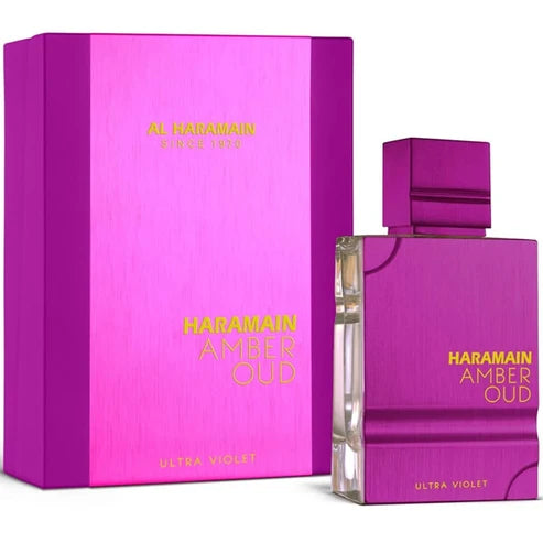Amber Oud Ultra Violet Al Haramain Para Mujer 100 ml - frasco y presentación