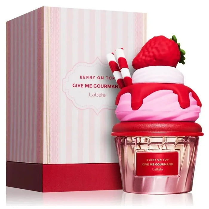 Berry On Top Give Me Gourmand Para Mujer 75 ml - frasco y presentación