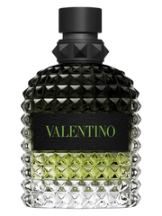 Valentino Uomo Born in Roma Green Stravaganza Para Hombre 100 ml - frasco y presentación