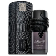 Musamam Black Intense Lattafa Unisex 100 ml - frasco y presentación