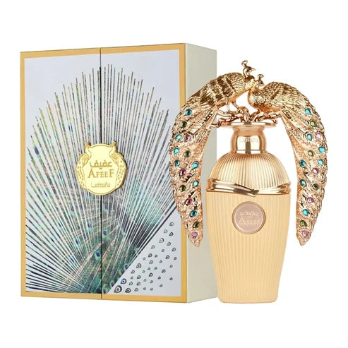 Afeef Lattafa Unisex 100 ml - frasco y presentación