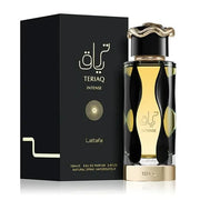 Teriaq Intense Lattafa Unisex 100 ml - frasco y presentación