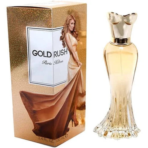 Gold Rush Paris Hilton Para Mujer 100 ml - frasco y presentación