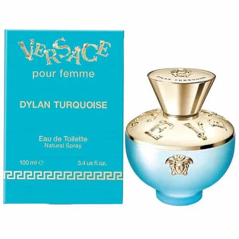 Versace Pour Femme Dylan Turquoise Para Mujer 100 ml - frasco y presentación