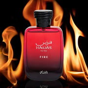 Hawas Fire Rasasi Unisex 100 ml - empaque del producto